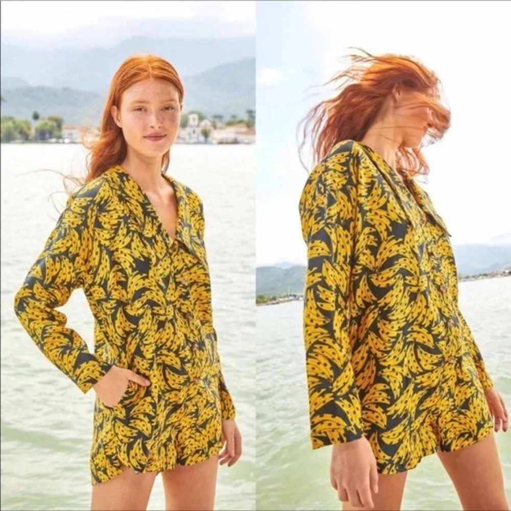 Farm Rio Linen Romper - Picture 2 of 4